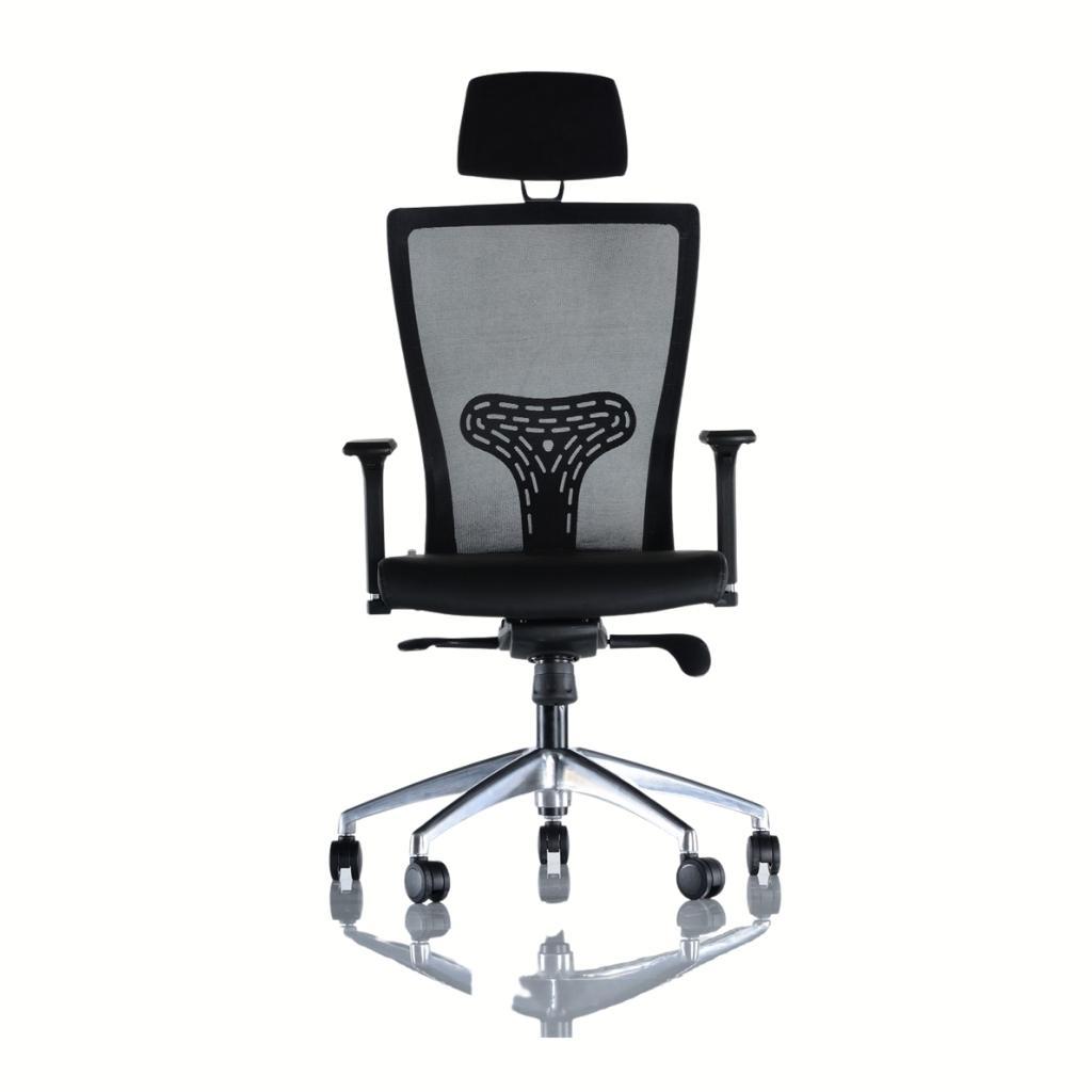 Quatro Yönetici Koltuğu Ayarlı Kromajlı Kolçak + Alüminyum Ayak