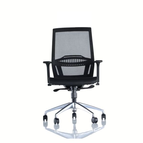 Sandax Çalışma Koltuk Ayarlı Kromajlı Kolçak + Alüminyum Ayak