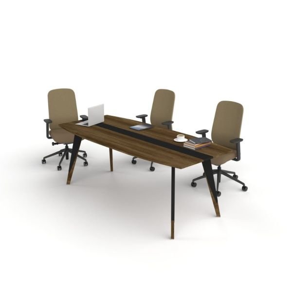 Trend Toplantı Masası Barok - Siyah - 180x100