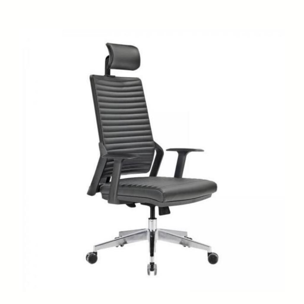 Tekno Müdür Koltuk Döşemeli Sırt + Alüminyum Ayak + Sabit Kol