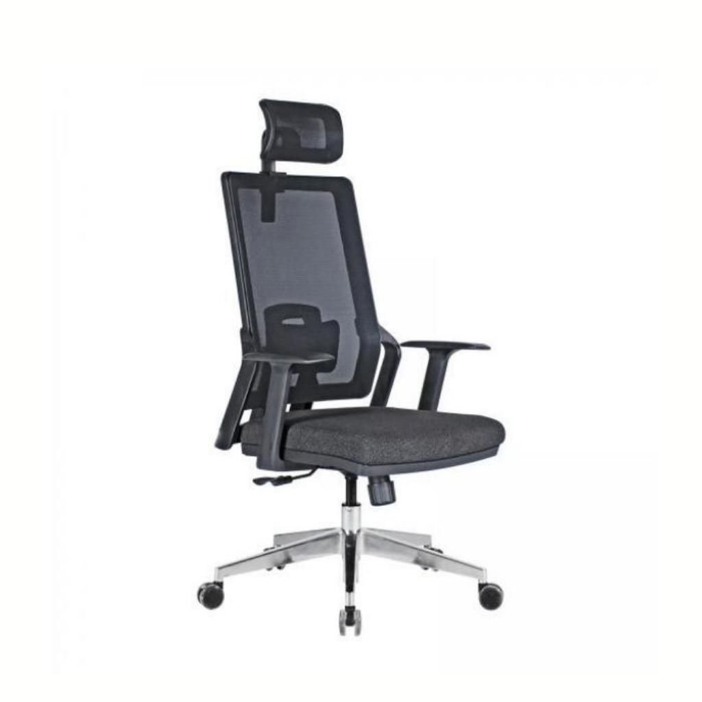 Tekno Müdür Koltuk Alüminyum Ayak + Sabit Kolçak + Bel Destekli