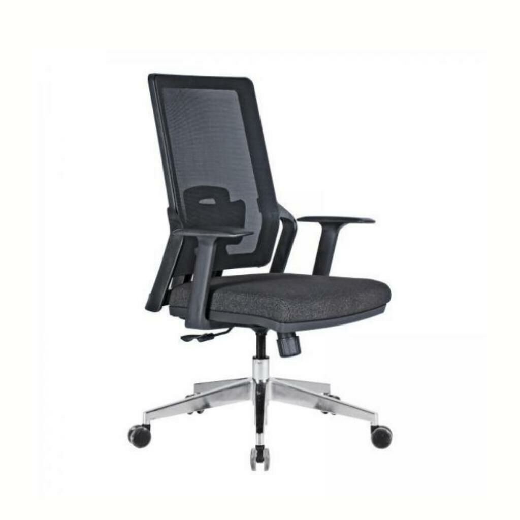 Tekno Çalışma Koltuk Alüminyum Ayak + Sabit Kolçak + Bel Destekli
