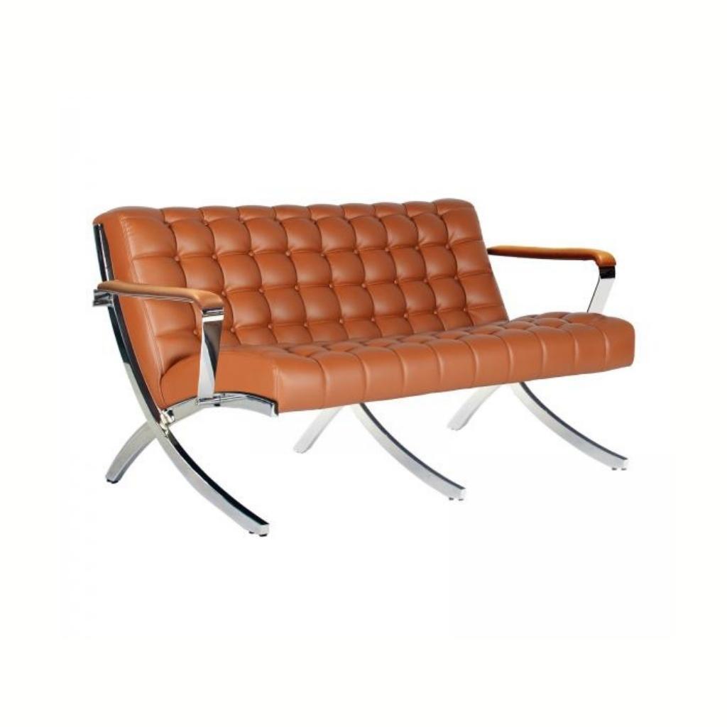 Murano İkili Kanepe Krom Ayak + Kollu