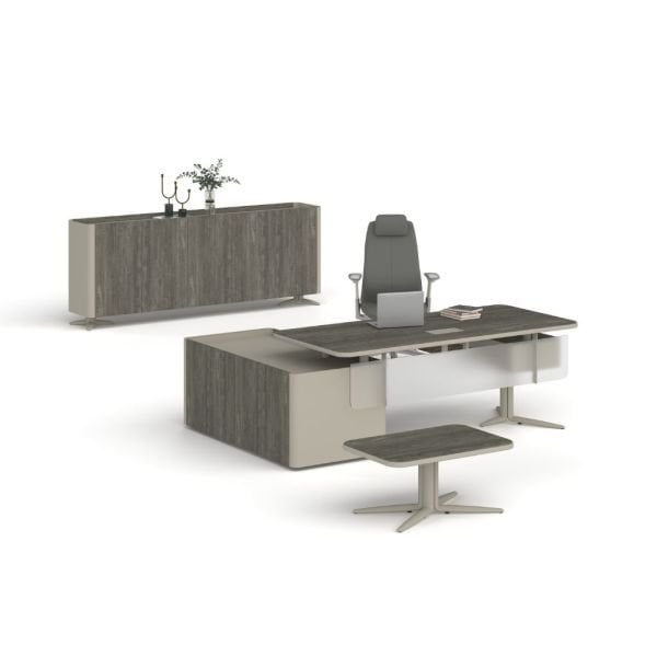 Chance Etajerli Yönetici Masası Berlin - Selenit - 240x100