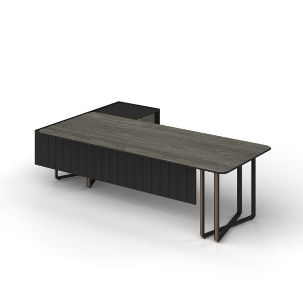 Efor Yönetici Masası Berlin - Siyah - Bakır - 200x90