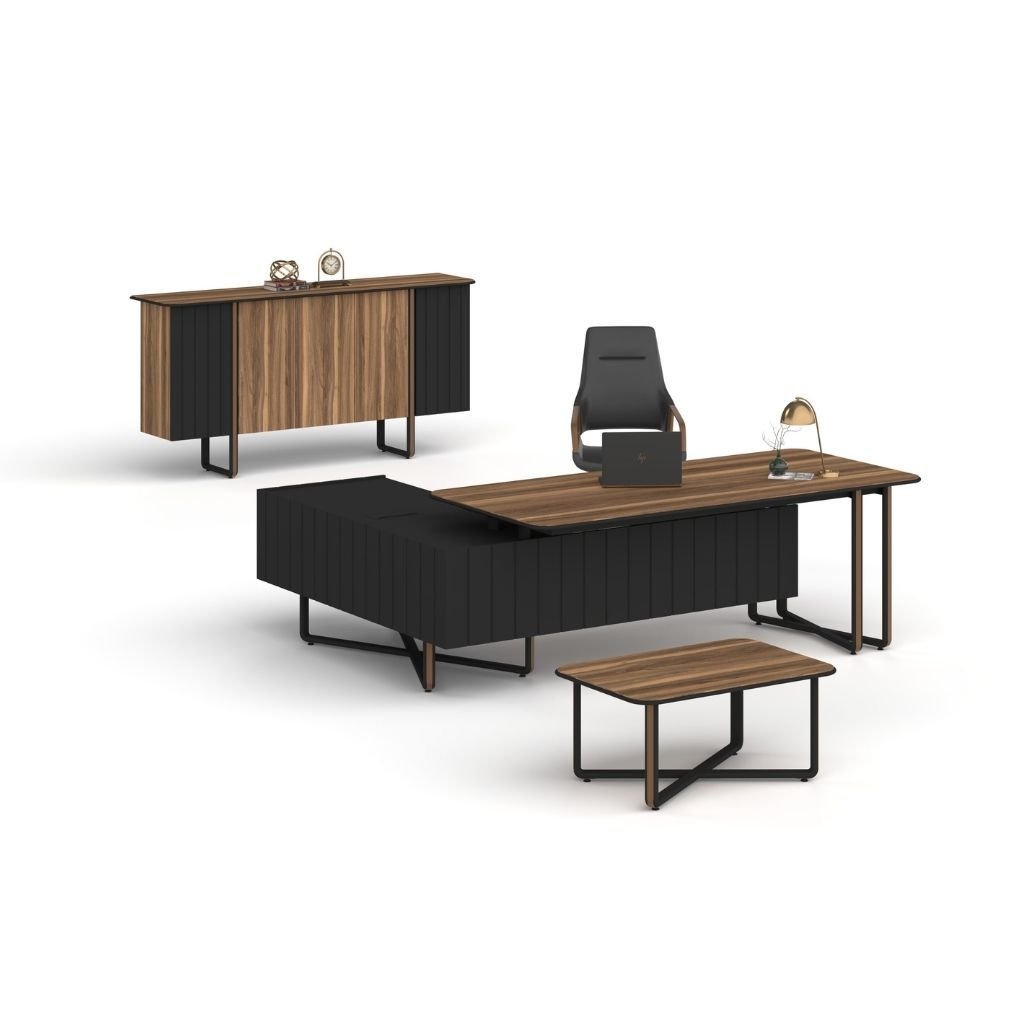 Efor Yönetici Masası Tesbih - Siyah - Bakır - 200x90