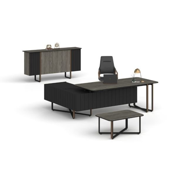 Efor Yönetici Masası Berlin - Siyah - Bakır - 240x100