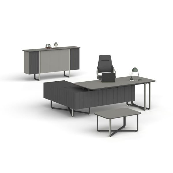 Efor Yönetici Masası Kül Gri - Füme - Kum Beji - 240x100