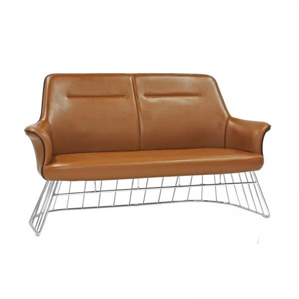 Vino İkili Bekleme Koltuk Kromaj Sabit Ayak