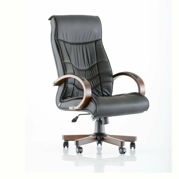 Style Yönetici Koltuğu Ahşap Kolçak + Ahşap Ayak