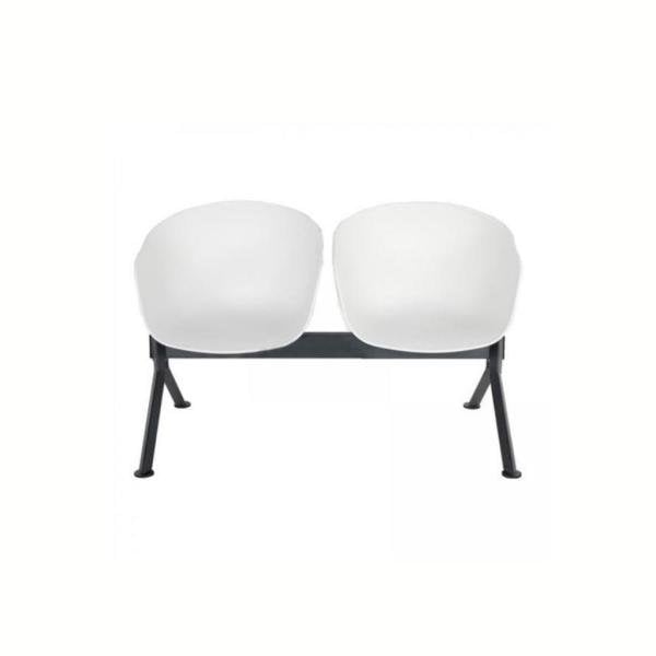 Solid Beyaz Plastik Gövde İkili Bekleme Koltuk