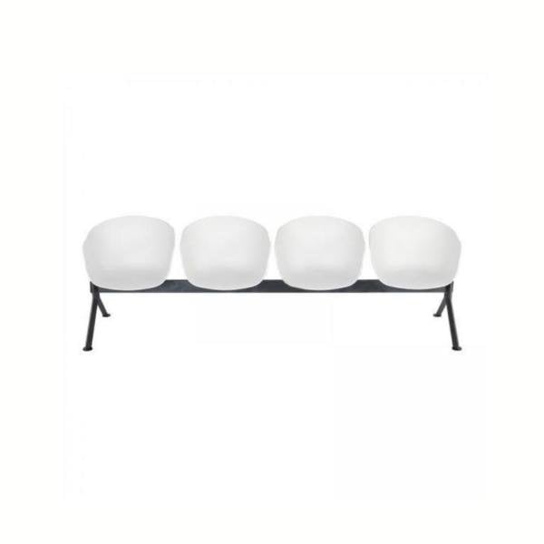 Solid Beyaz Plastik Gövde Dörtlü Bekleme Koltuk