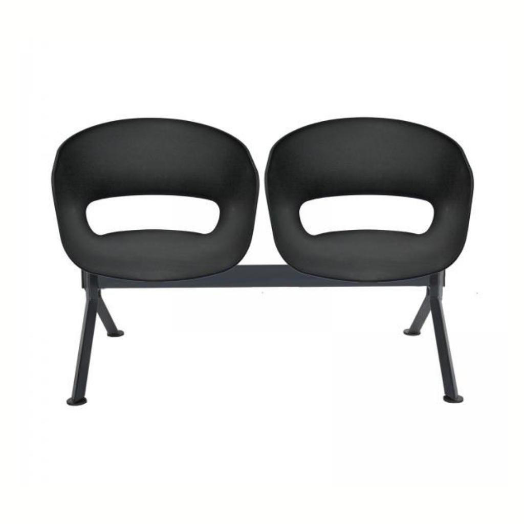 Solid Plus Siyah İkili Bekleme Koltuk