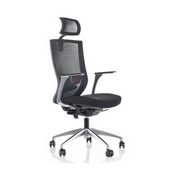 Saturn Yönetici Koltuğu Alüminyum Kolçak + Alüminyum Ayak